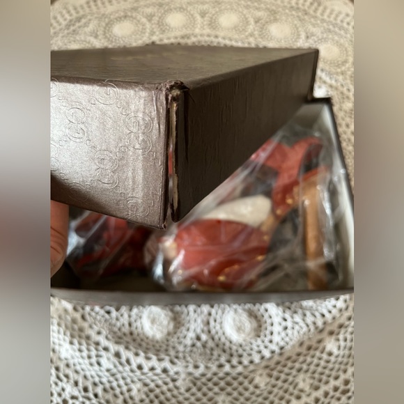 ***SOLD***New Authentic Gucci Leather Bamboo Buckle Wooden Platform Sandals - Picture 14 of 17